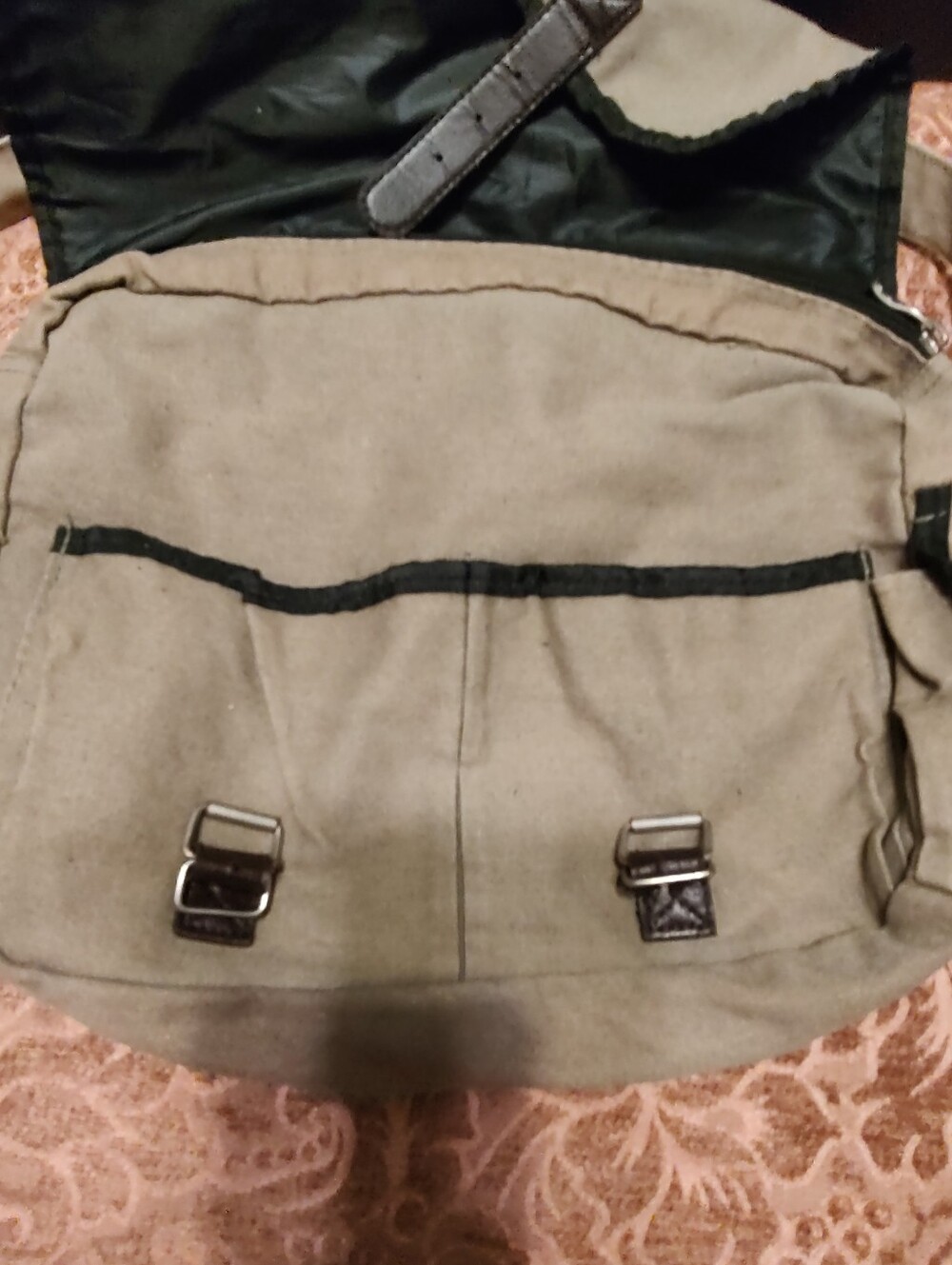 🌿🍂🌿(Reduced-Flawed) Wonderful Vtg 90's Sierra Club Sage Green Messenger Bag - Picture 9 of 15